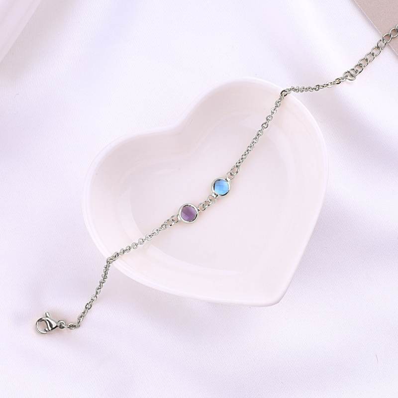 Personalized Birth Stone Bracelet