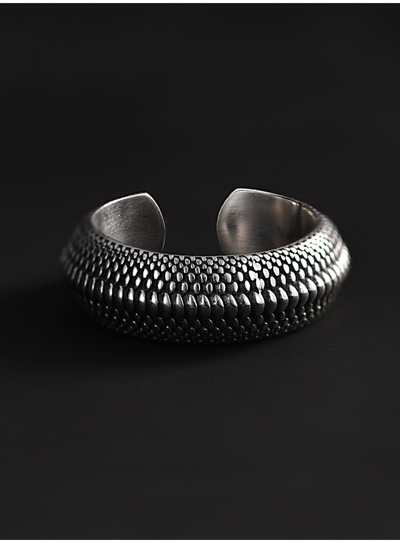 925 Silver Dragon Scale Ring