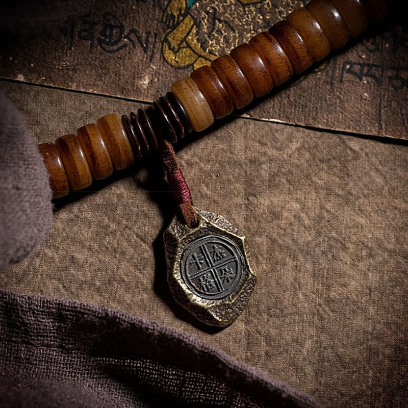 Bracelet tibétain en pierres de Bouddha, 108 perles de Mala, os de yak, perles Dzi, neuf palais, huit diagrammes, charme et force