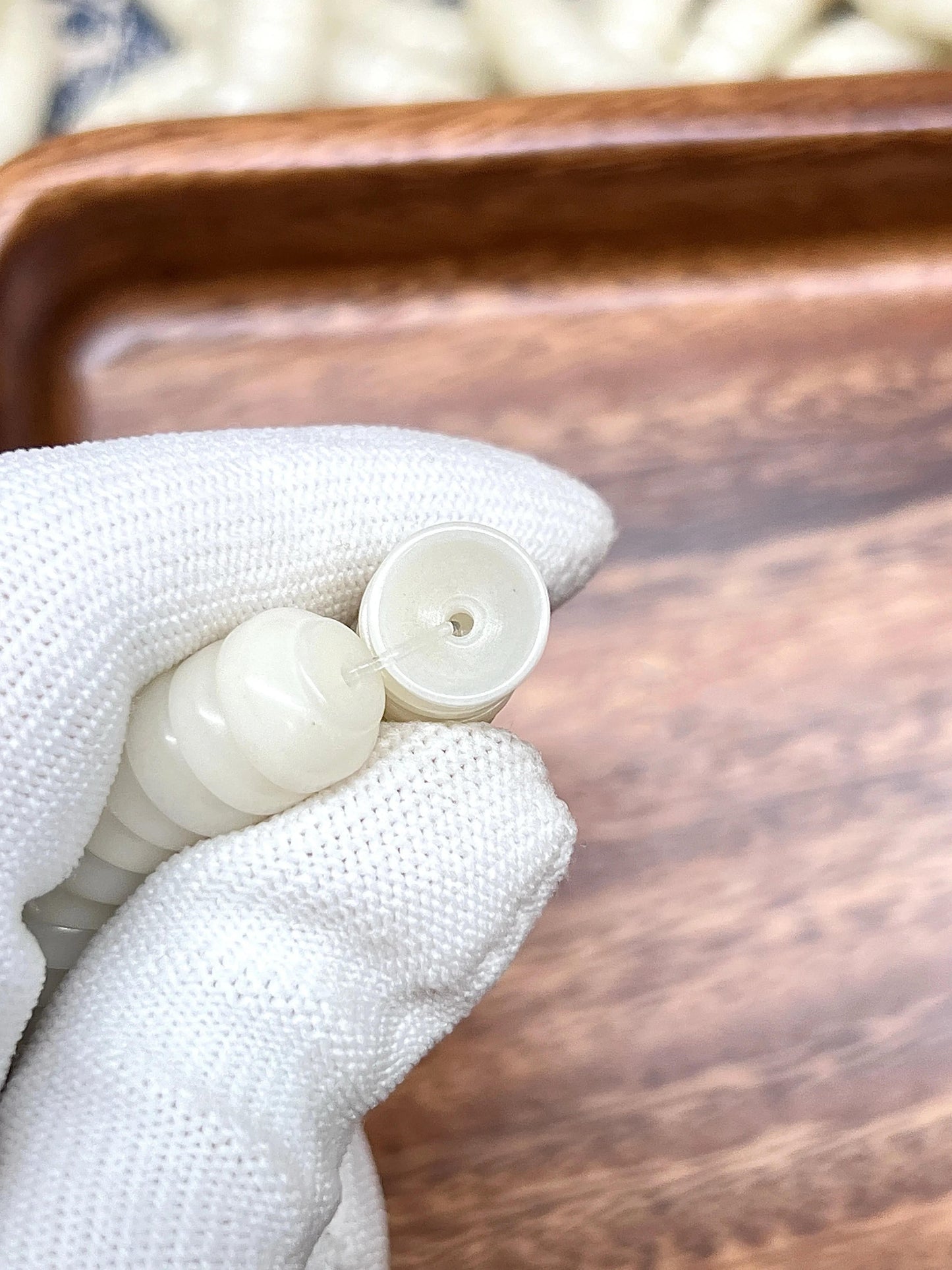 New White Bowl-Shaped Stress Relief Bodhi Bracelet