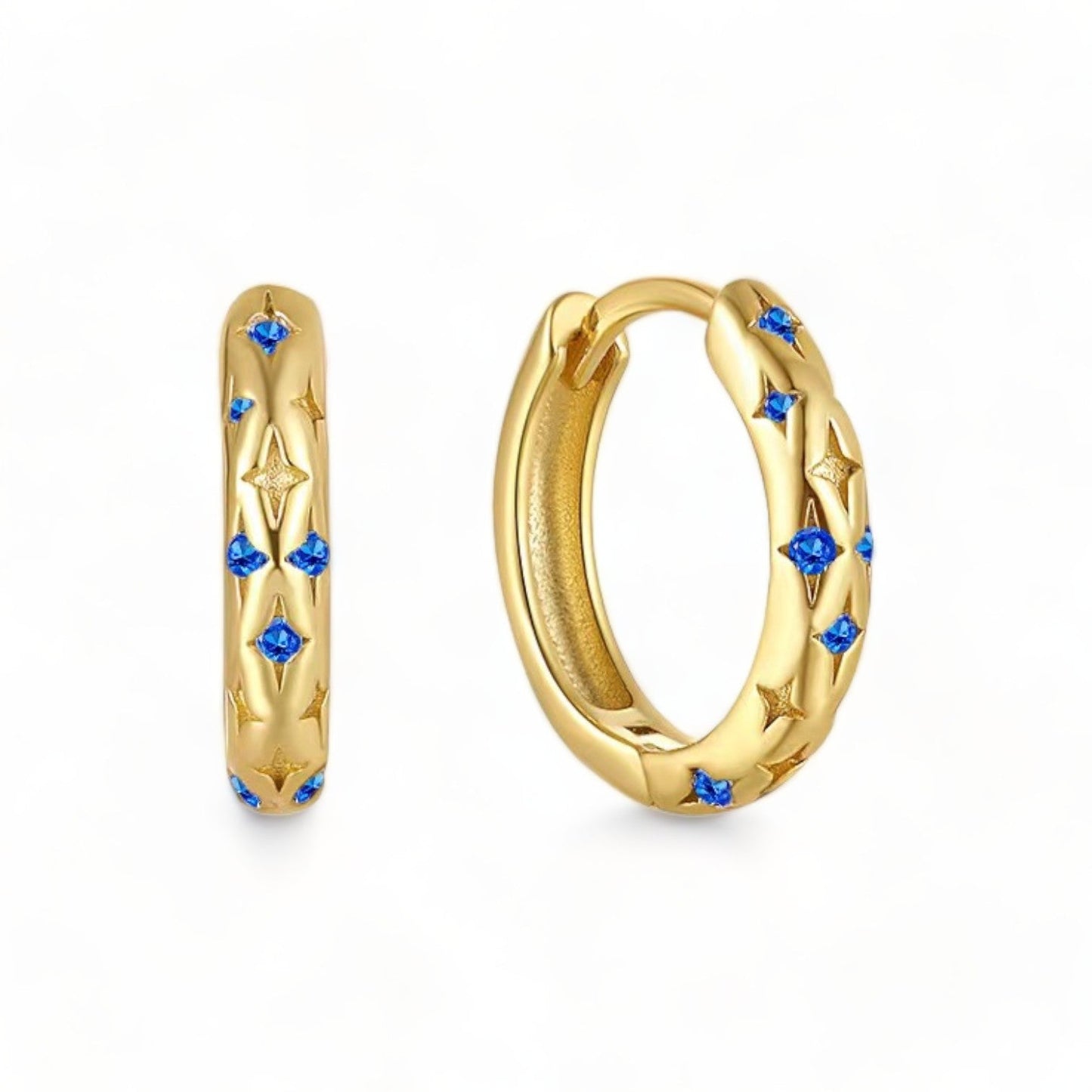 Boucles d'oreilles Huggie Étoiles filantes