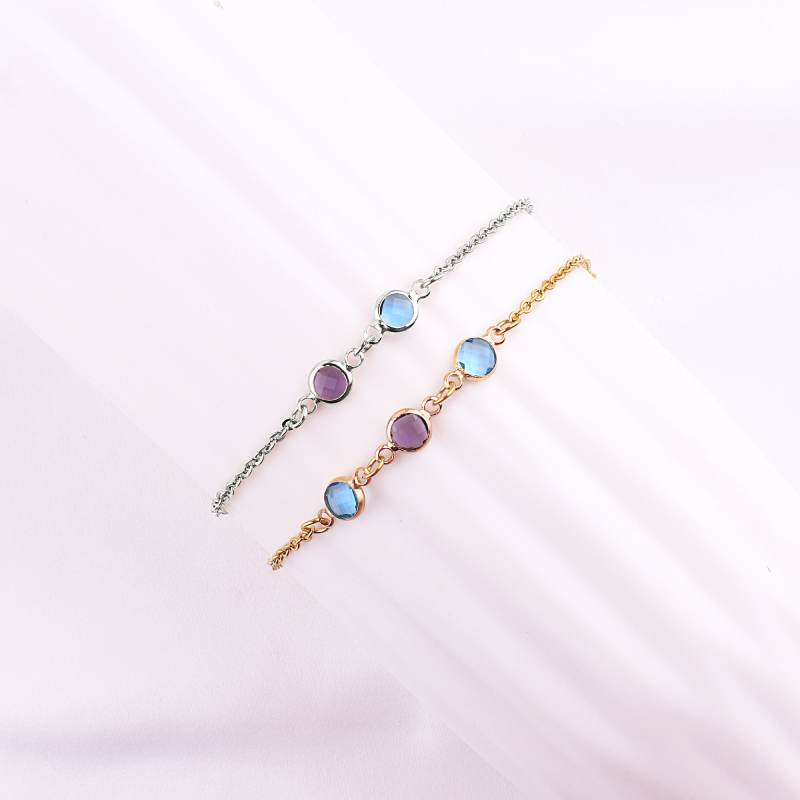 Personalized Birth Stone Bracelet