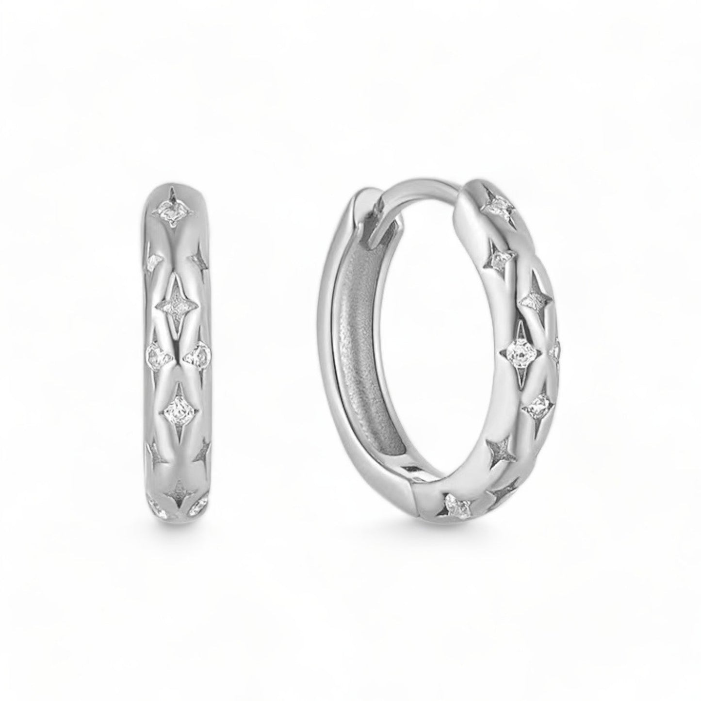 Boucles d'oreilles Huggie Étoiles filantes