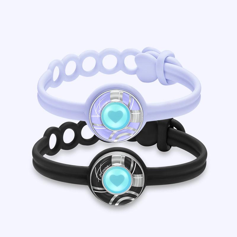 Bracelets tactiles Candy Wave (noir et violet)