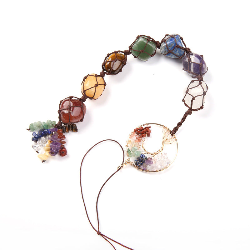 Collier à pampilles suspendu 7 chakras - Équilibre et guérison