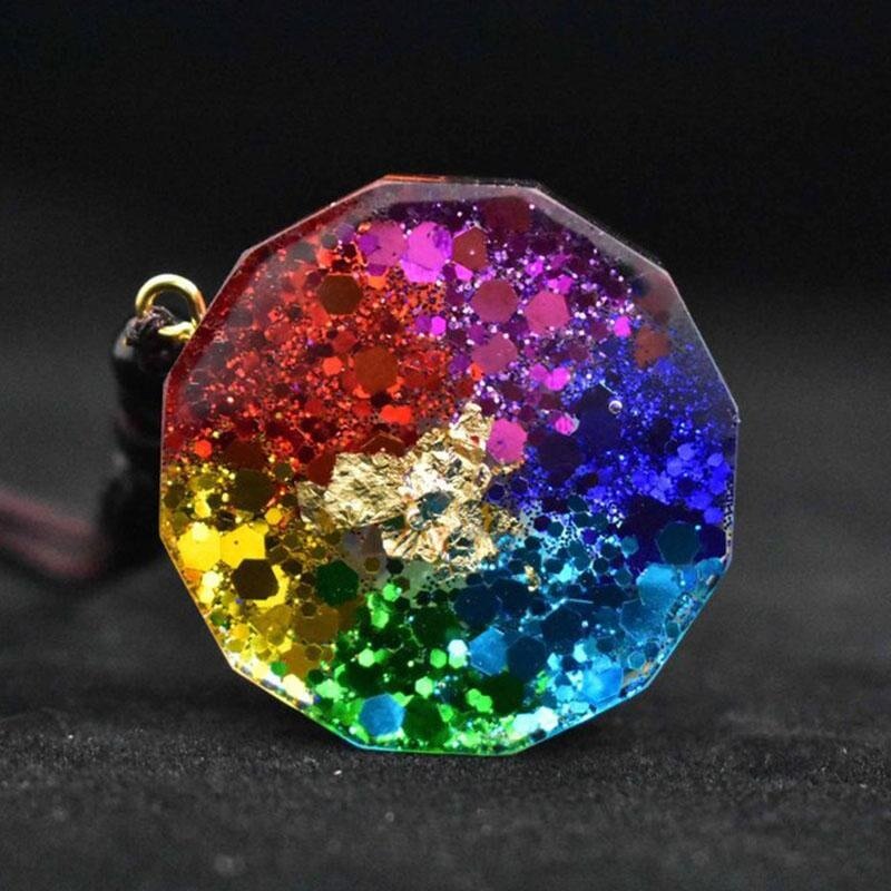 Collier Chakra Orgonite - Équilibre l'énergie orgone et protection contre les champs électromagnétiques