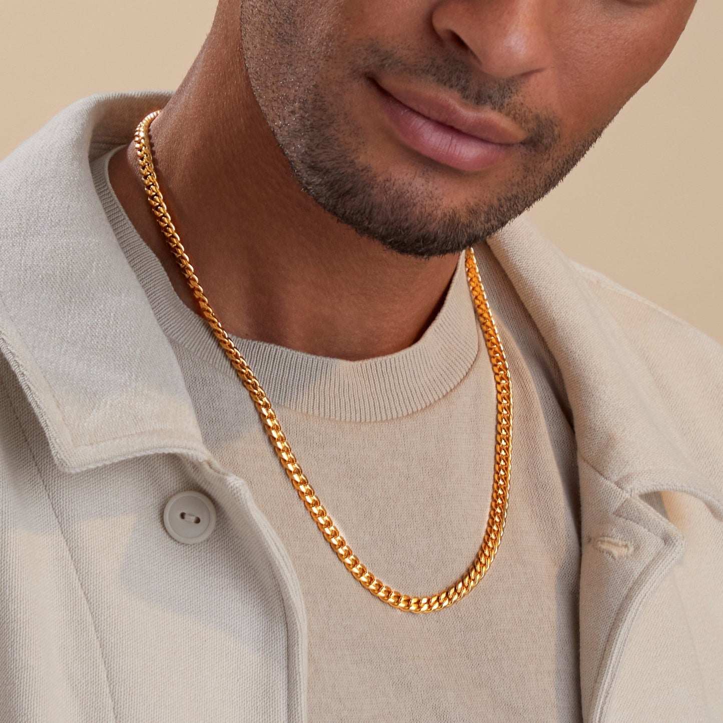 Collier chaîne cubaine de 8 mm