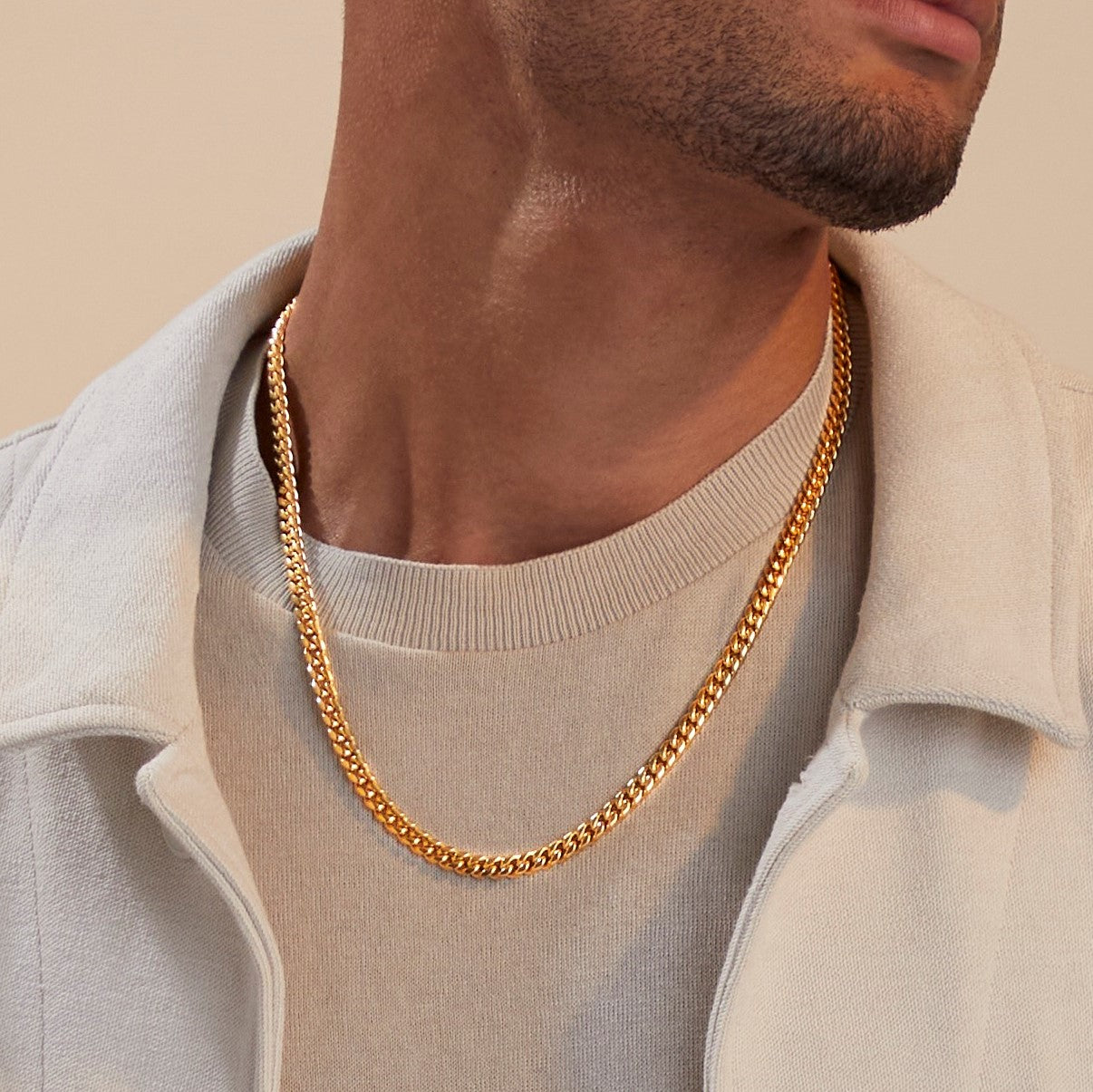 Collier chaîne cubaine de 8 mm