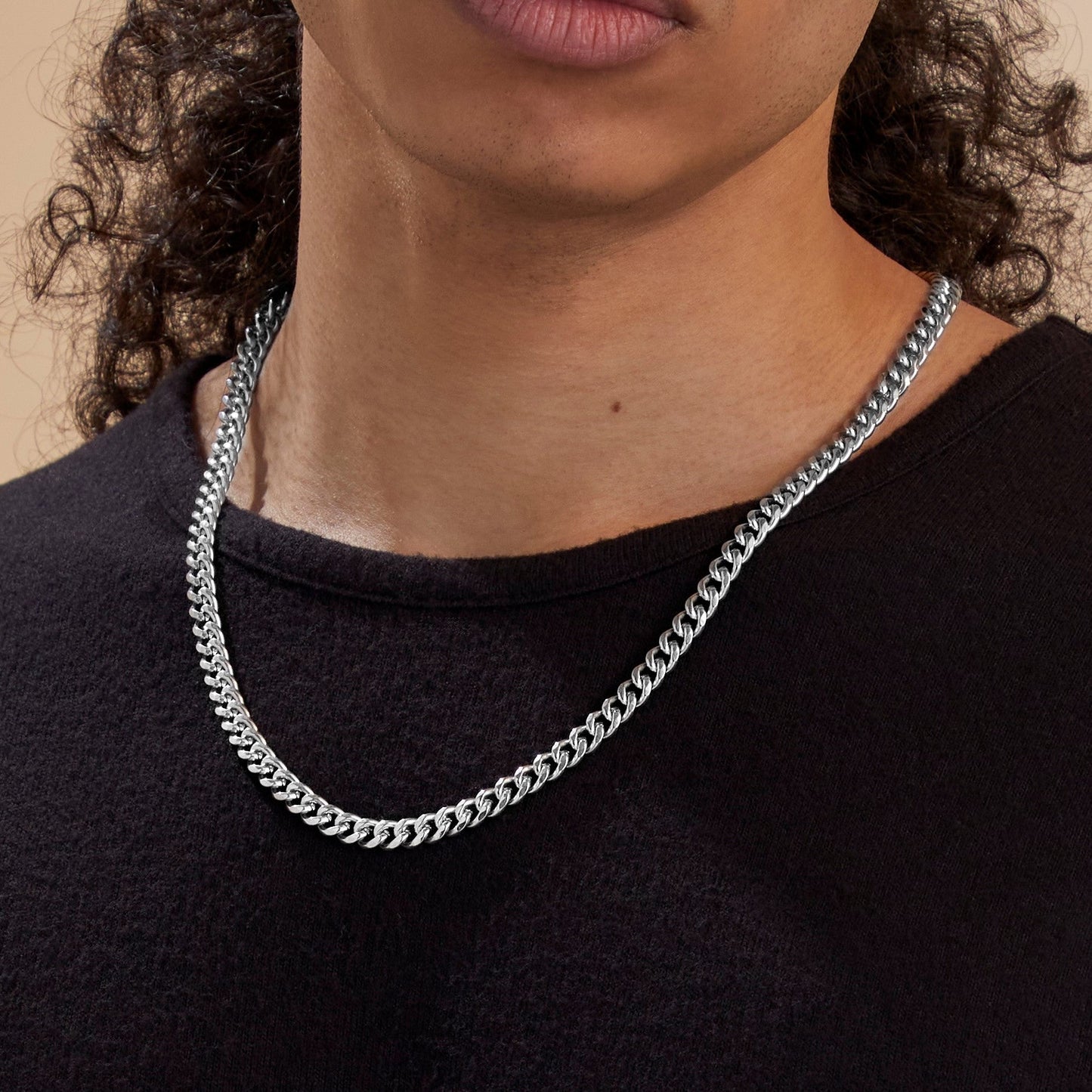 Collier chaîne cubaine de 8 mm