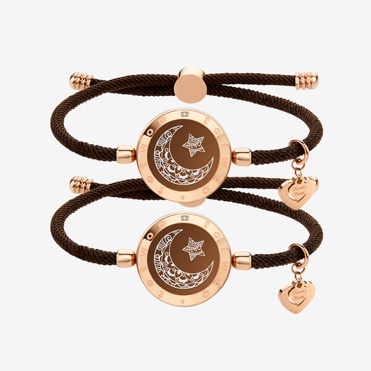 Bracelets Moon&Star Touch avec corde Milan (marron + marron)