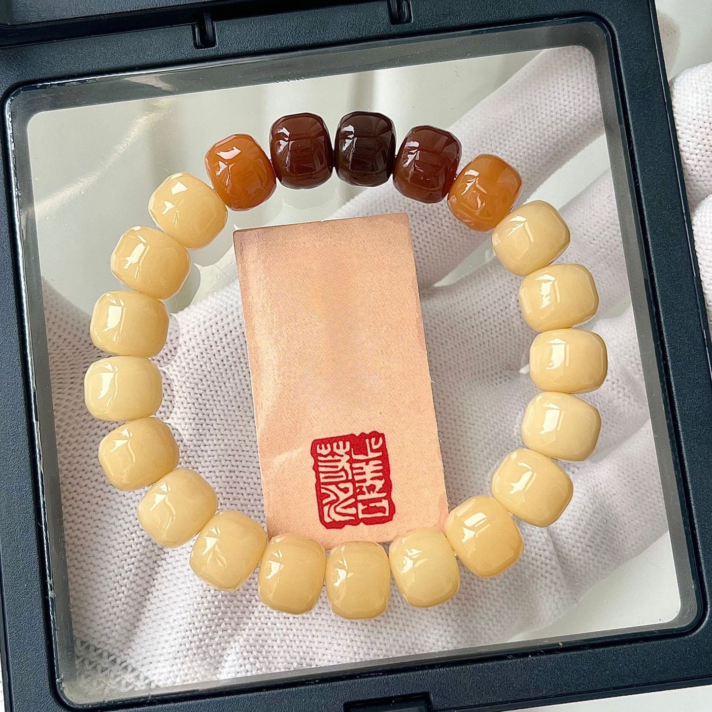 New Bodhi Bracelet with Burger-Shaped Beads (Multiple Colors Available)