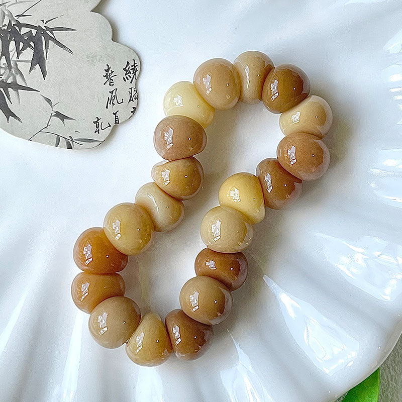 Garlic Clove Bodhi Stress Relief Bracelet 14mm (Multiple Colors Available)