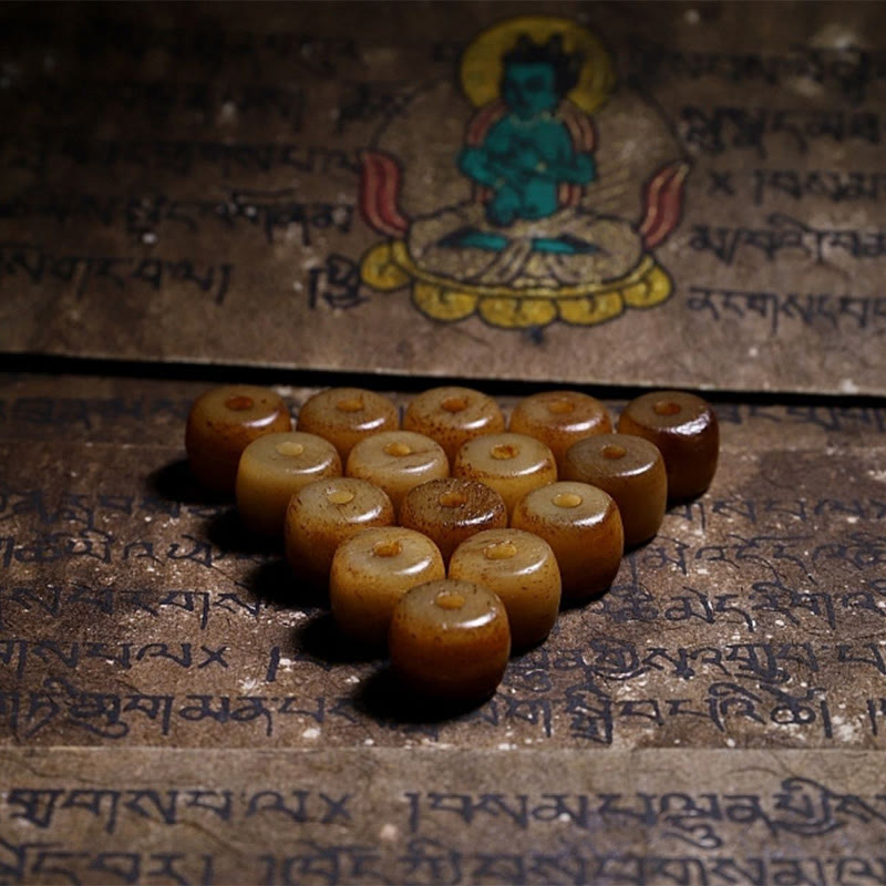 Bracelet tibétain en pierres de Bouddha, 108 perles de Mala, os de yak, perles Dzi, neuf palais, huit diagrammes, charme et force