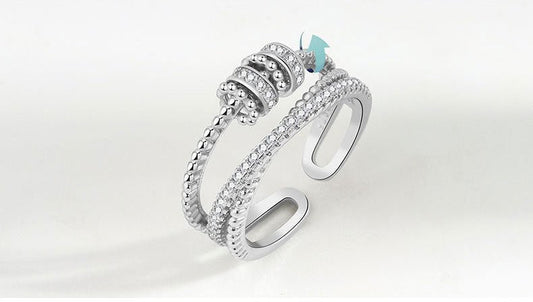 Bague anti-anxiété en argent sterling 925