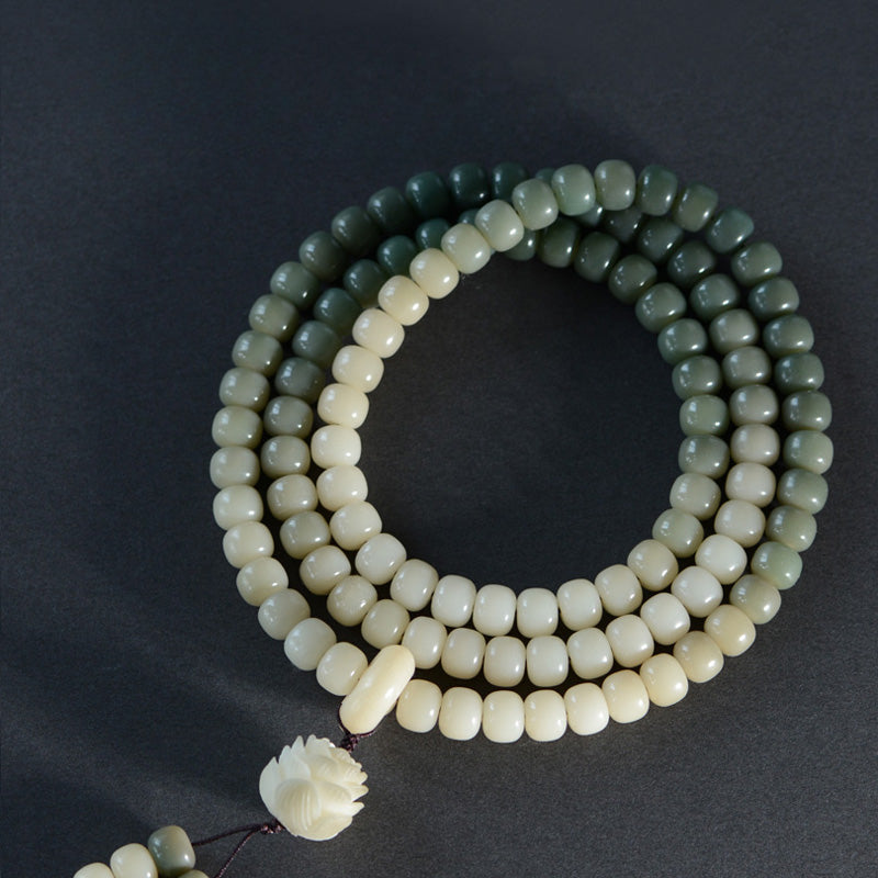 Bodhi Bracelet 108 Mala Beads Candy Gradual Change Color Lotus Bracelet