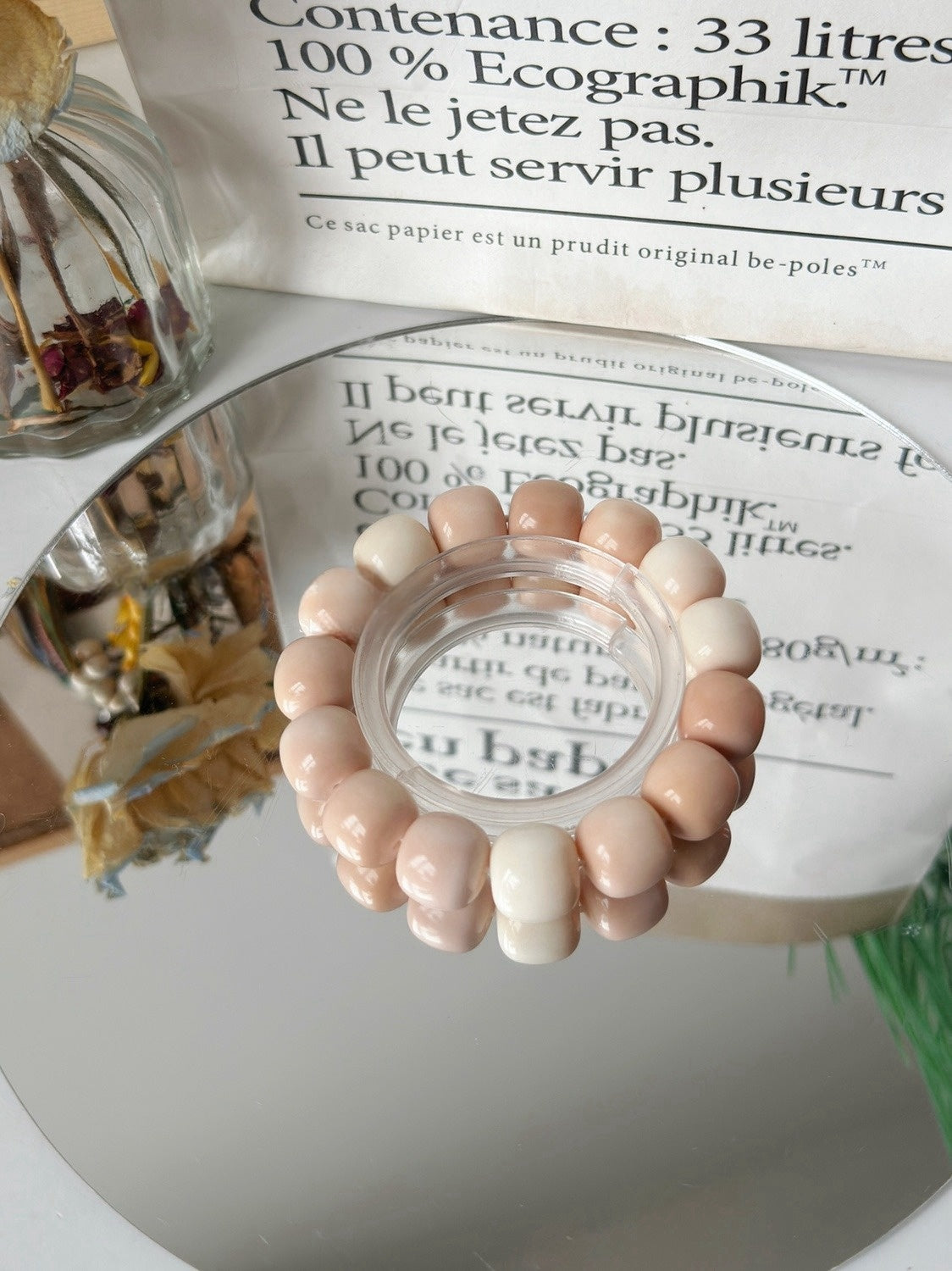 14mm Milk Strawberry Series Bodhi Bead Bracelet