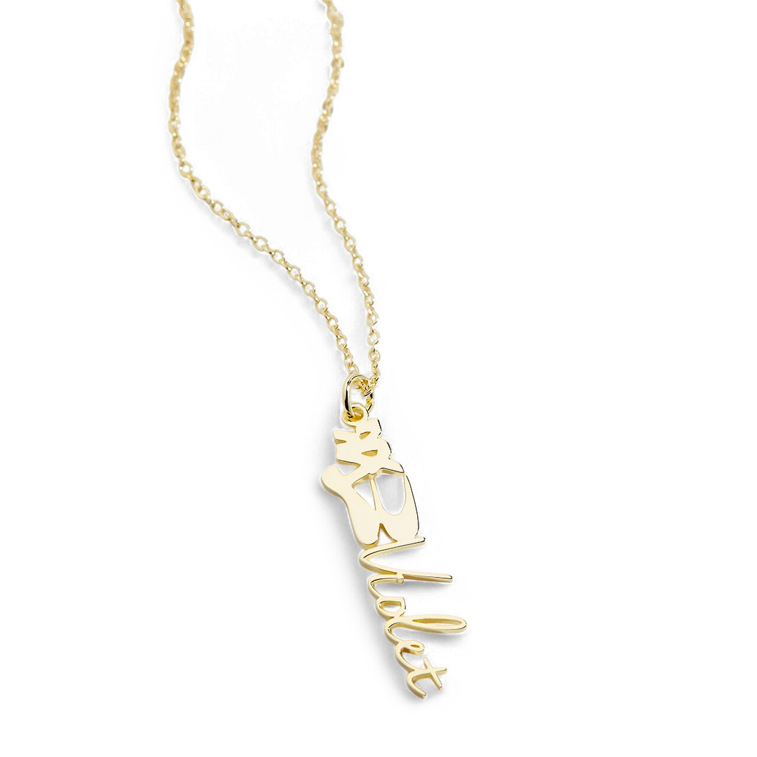 Ballet Shoes Name Necklace
