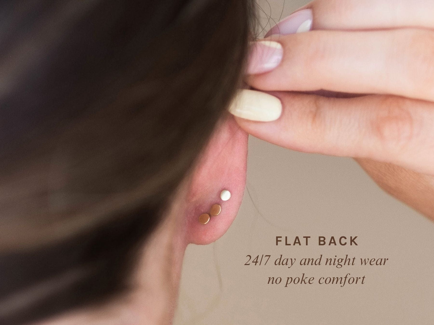 Opale ronde - Dos plat en titane