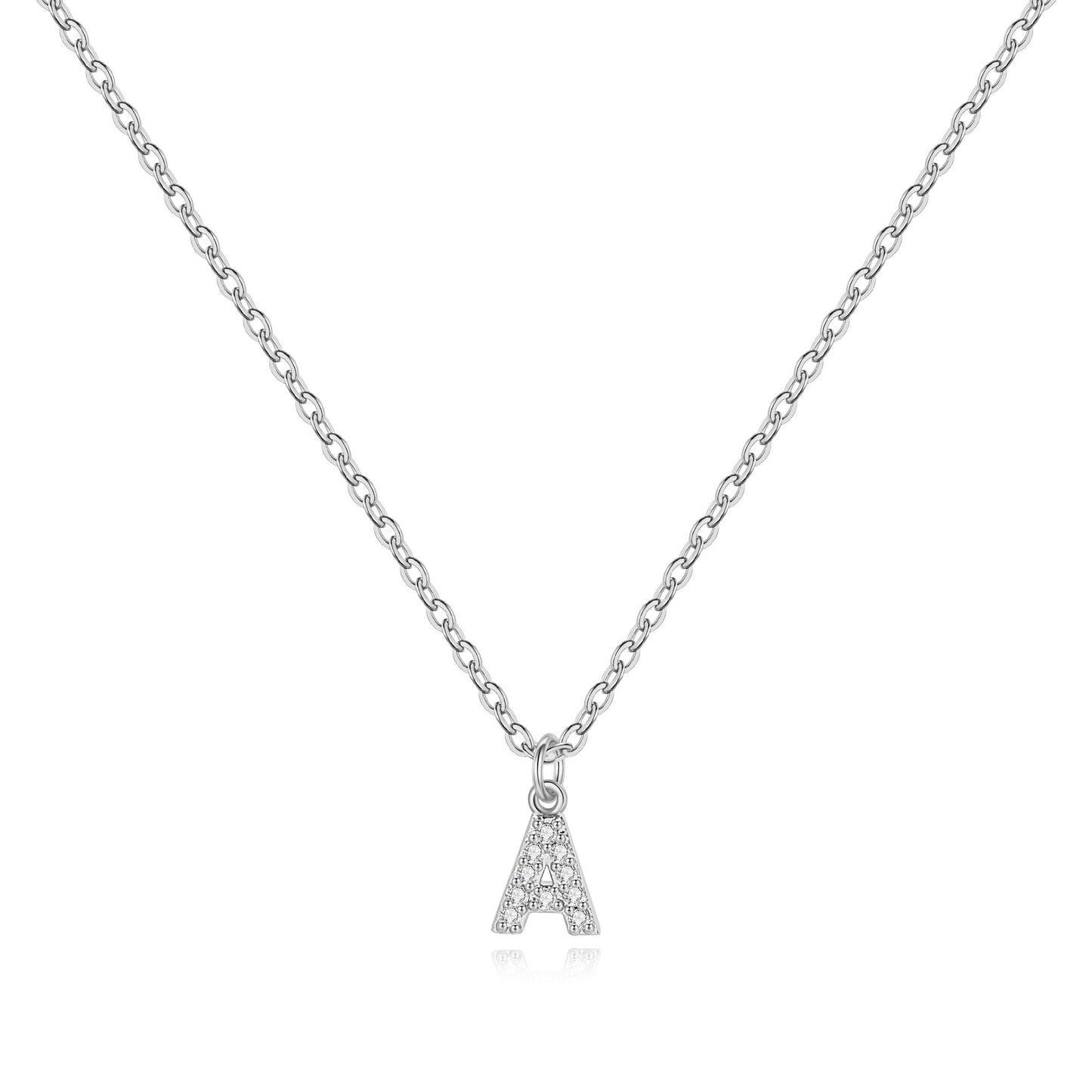 Collier Initiale Majuscule Pavé