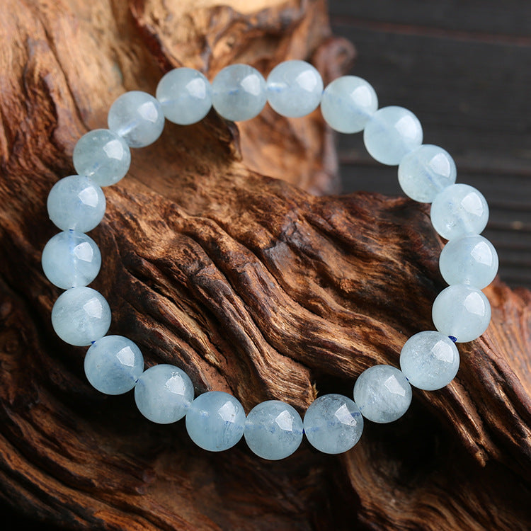 Bracelet apaisant en aigue-marine bleue - Ancrage et apaisement