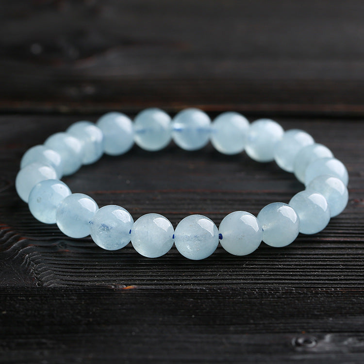 Bracelet apaisant en aigue-marine bleue - Ancrage et apaisement