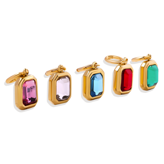 Breloque baguette avec pierre de naissance