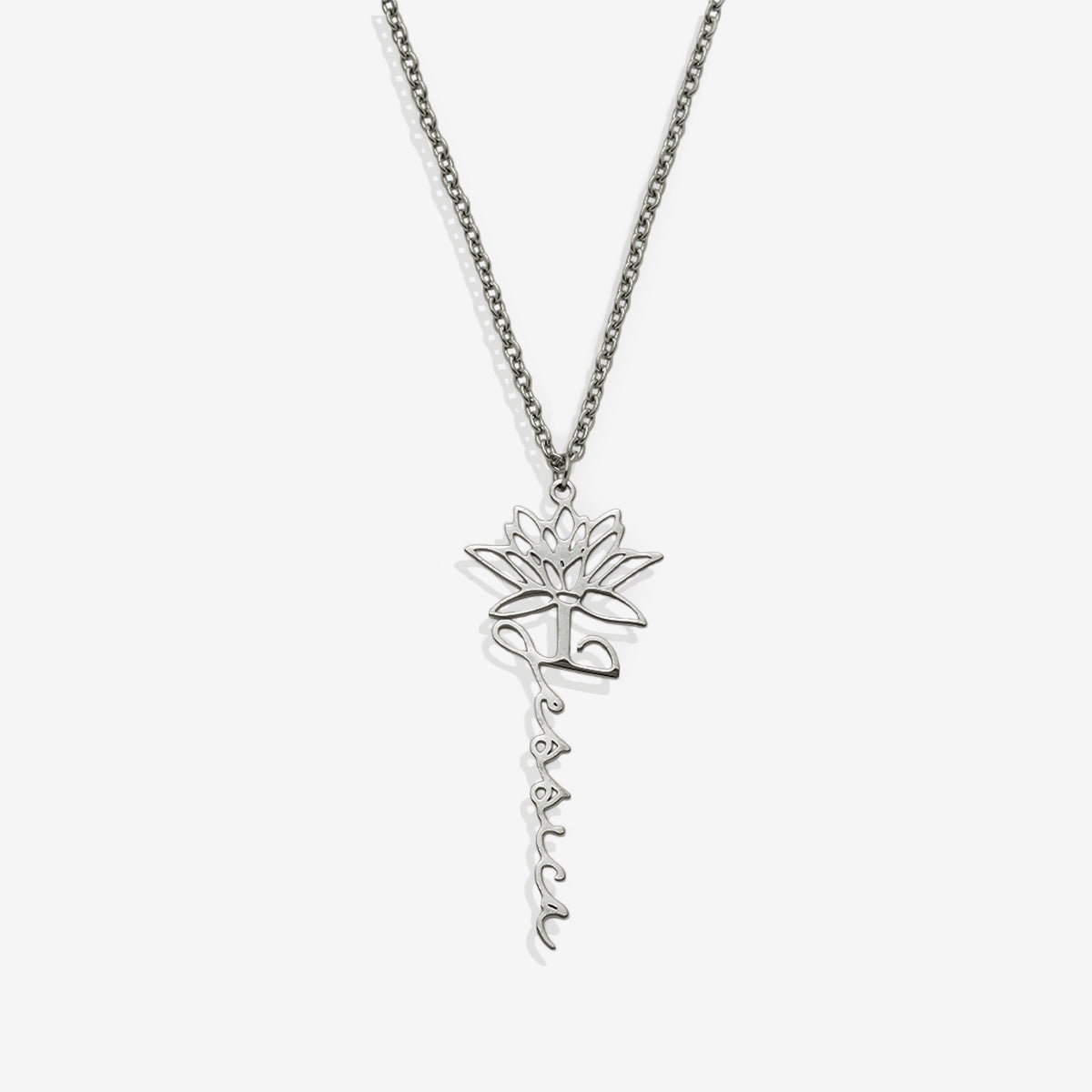 Collier avec nom de fleur de naissance