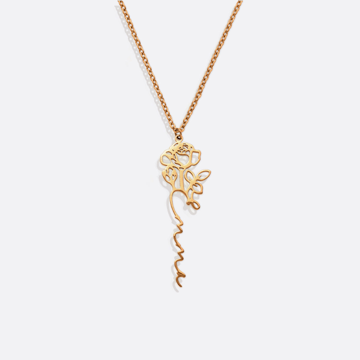 Collier avec nom de fleur de naissance