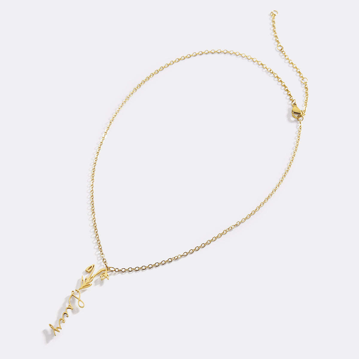 Collier avec nom de fleur de naissance