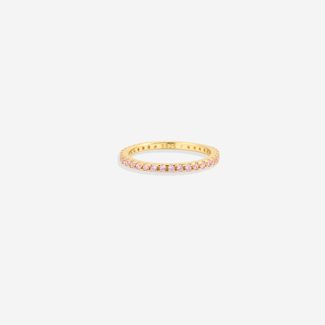 Bague d'éternité empilable avec pierre de naissance