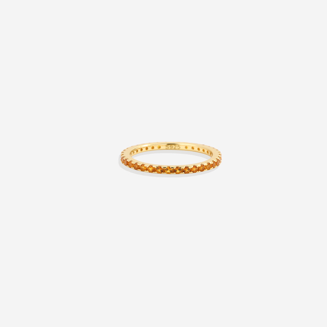 Bague d'éternité empilable avec pierre de naissance