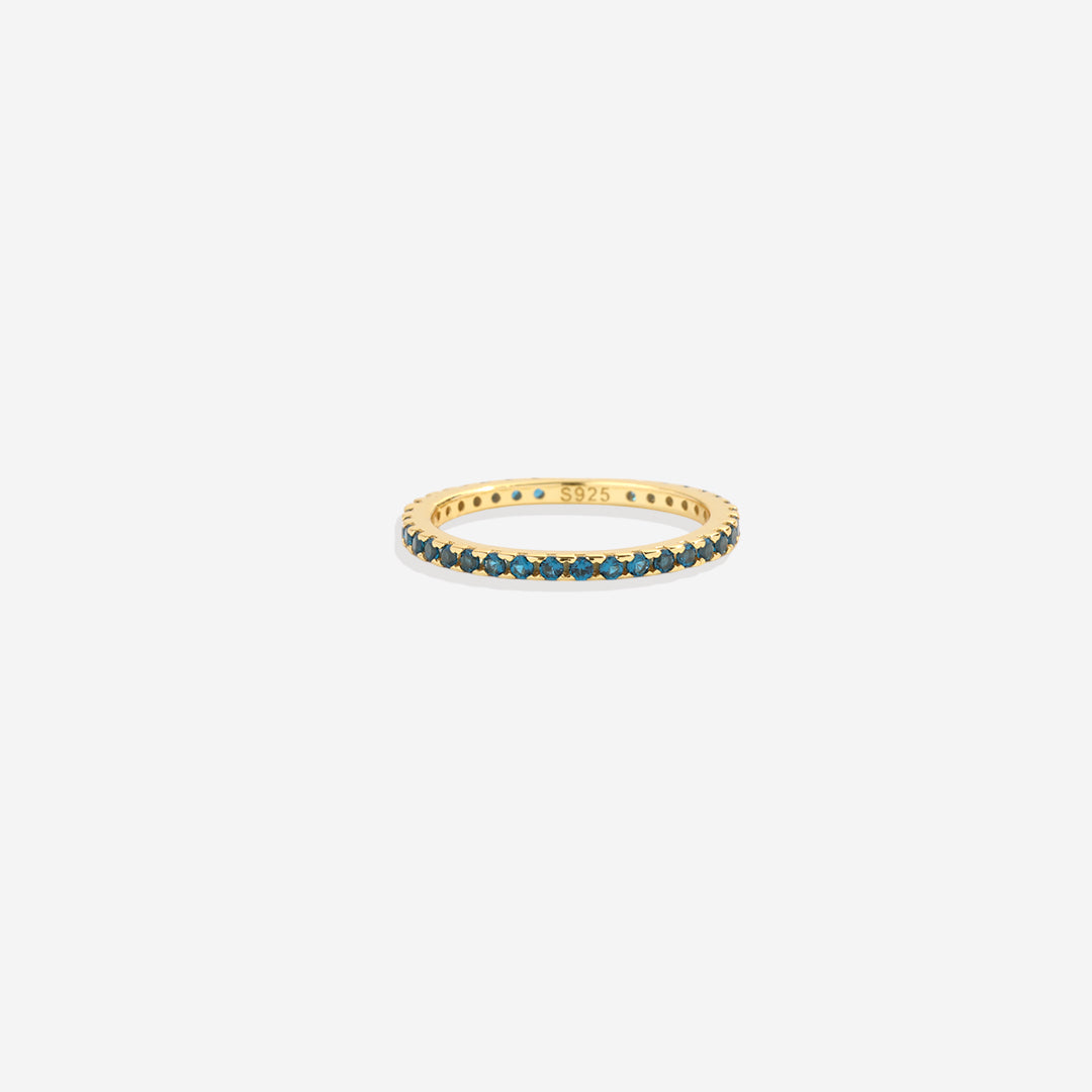 Bague d'éternité empilable avec pierre de naissance