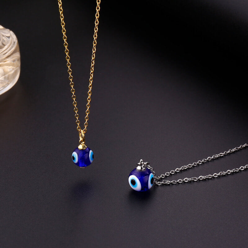 Collier de protection contre le mauvais œil bleu