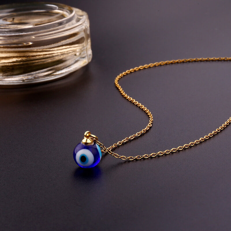 Collier de protection contre le mauvais œil bleu
