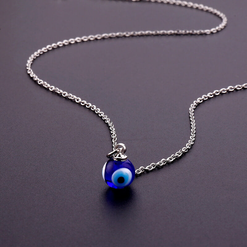 Collier de protection contre le mauvais œil bleu