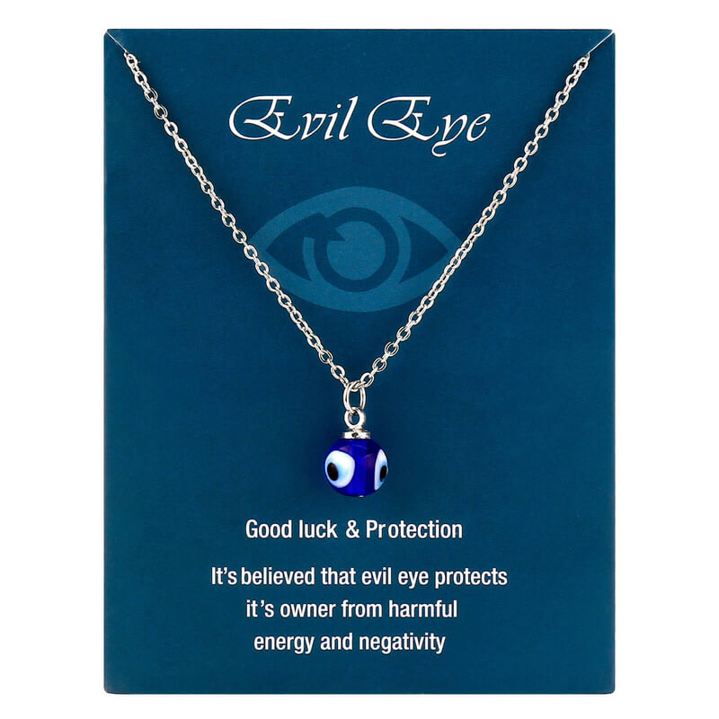 Collier de protection contre le mauvais œil bleu
