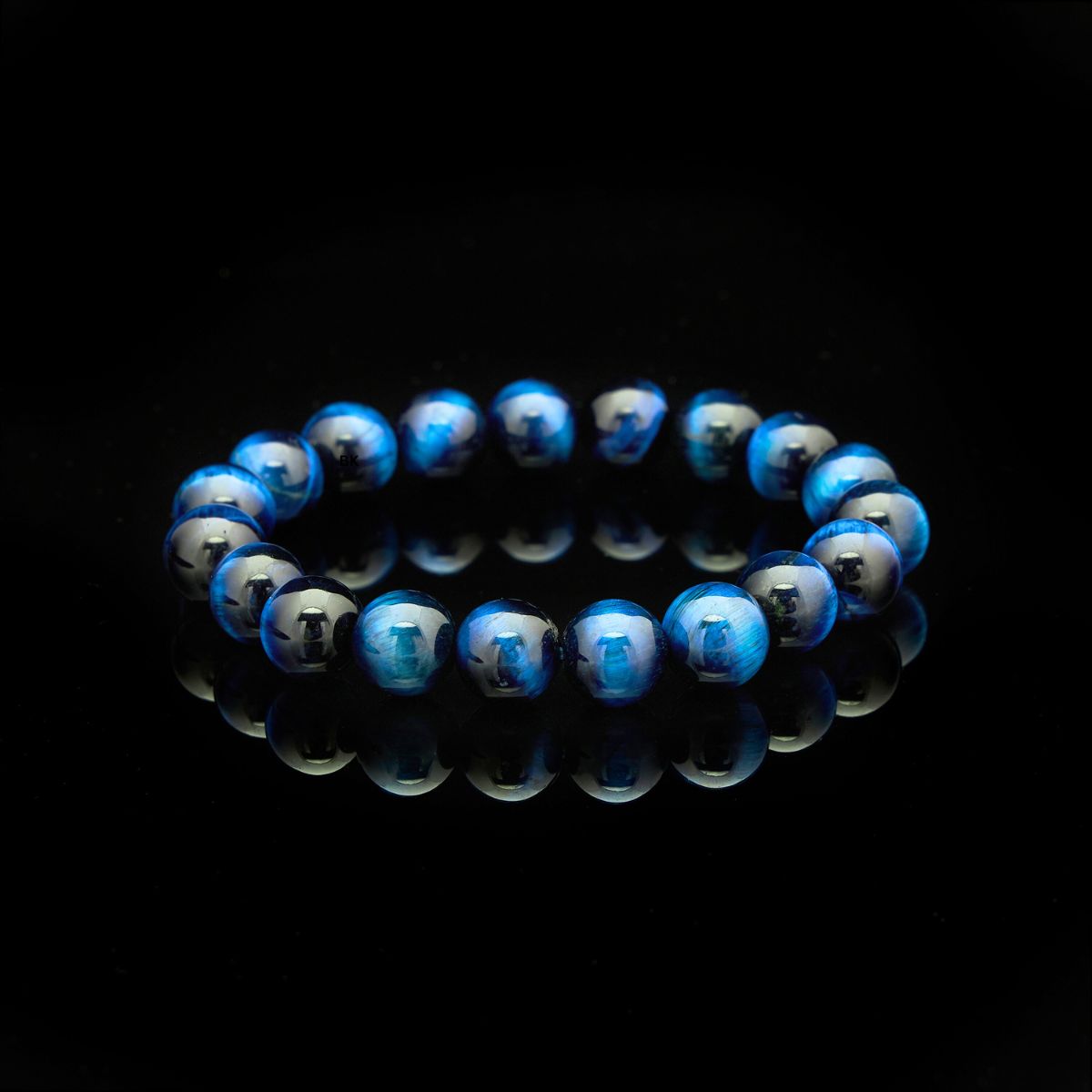 Bracelet œil de tigre bleu - Confiance et créativité