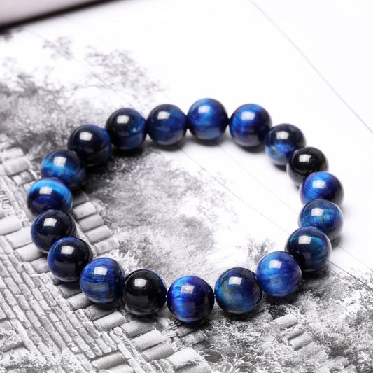 Bracelet œil de tigre bleu - Confiance et créativité