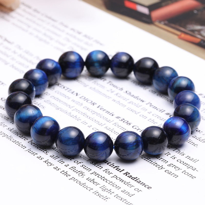 Bracelet œil de tigre bleu - Confiance et créativité