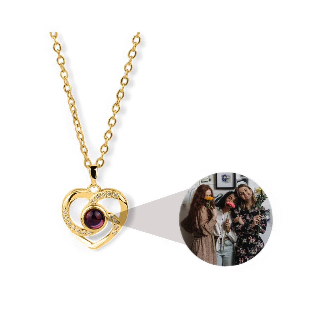 Center of My Heart Pave Photo Necklace