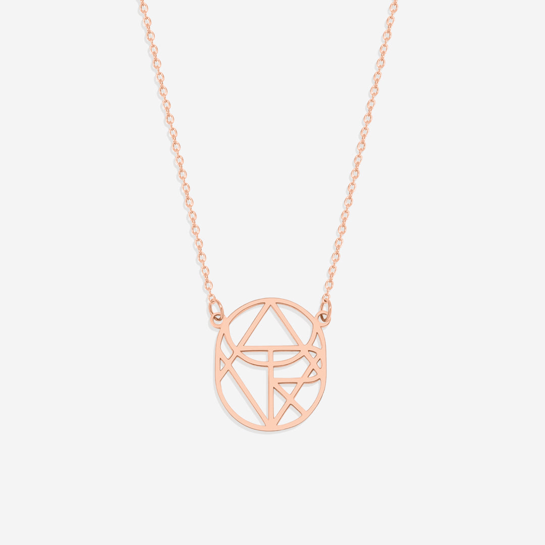 Circular Minimalist Monogram Name Necklace
