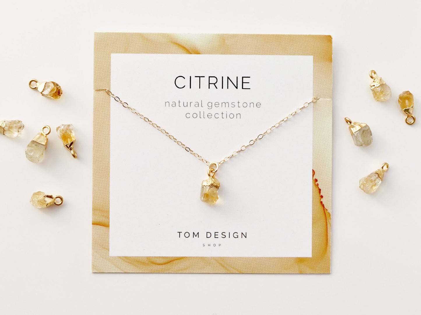 Gemstone Drop Necklace