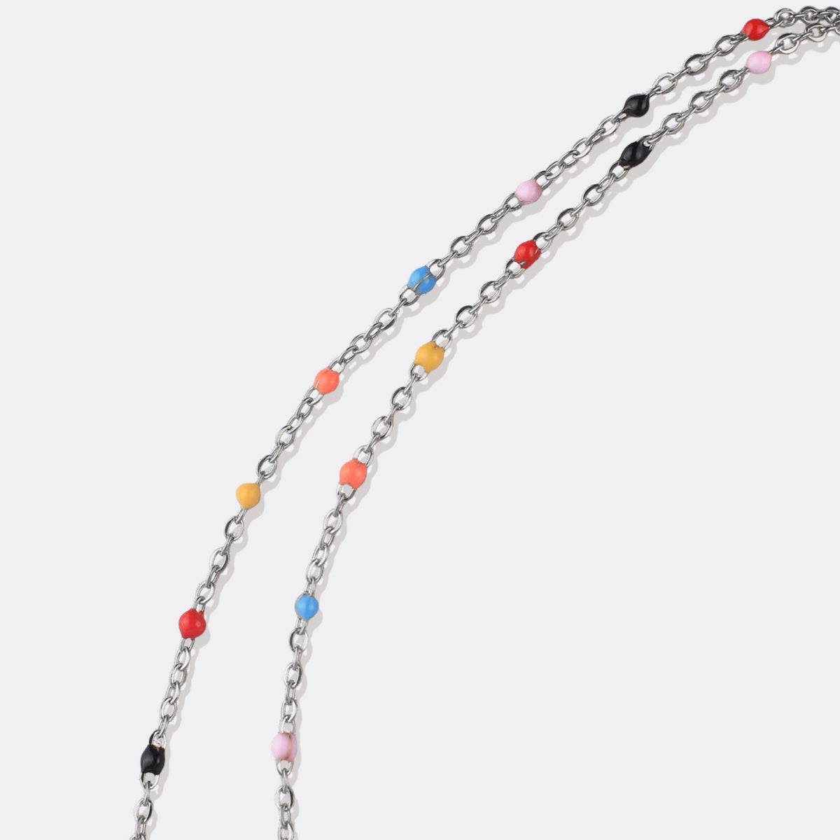 Collier de perles colorées avec nom de fée