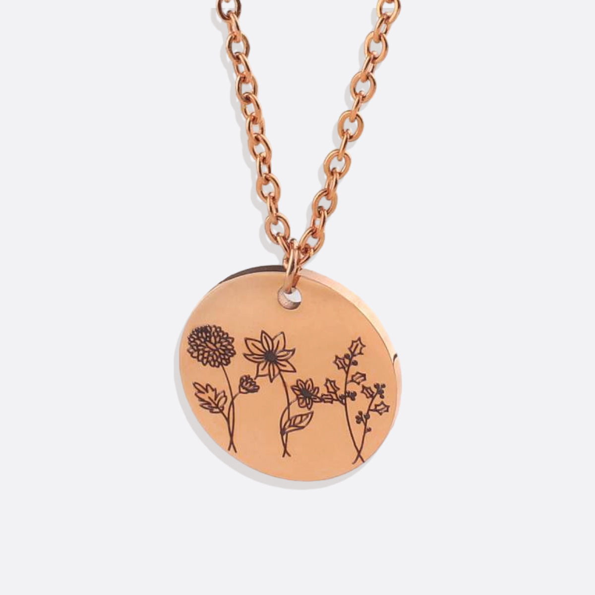 Collier bouquet de fleurs de naissance