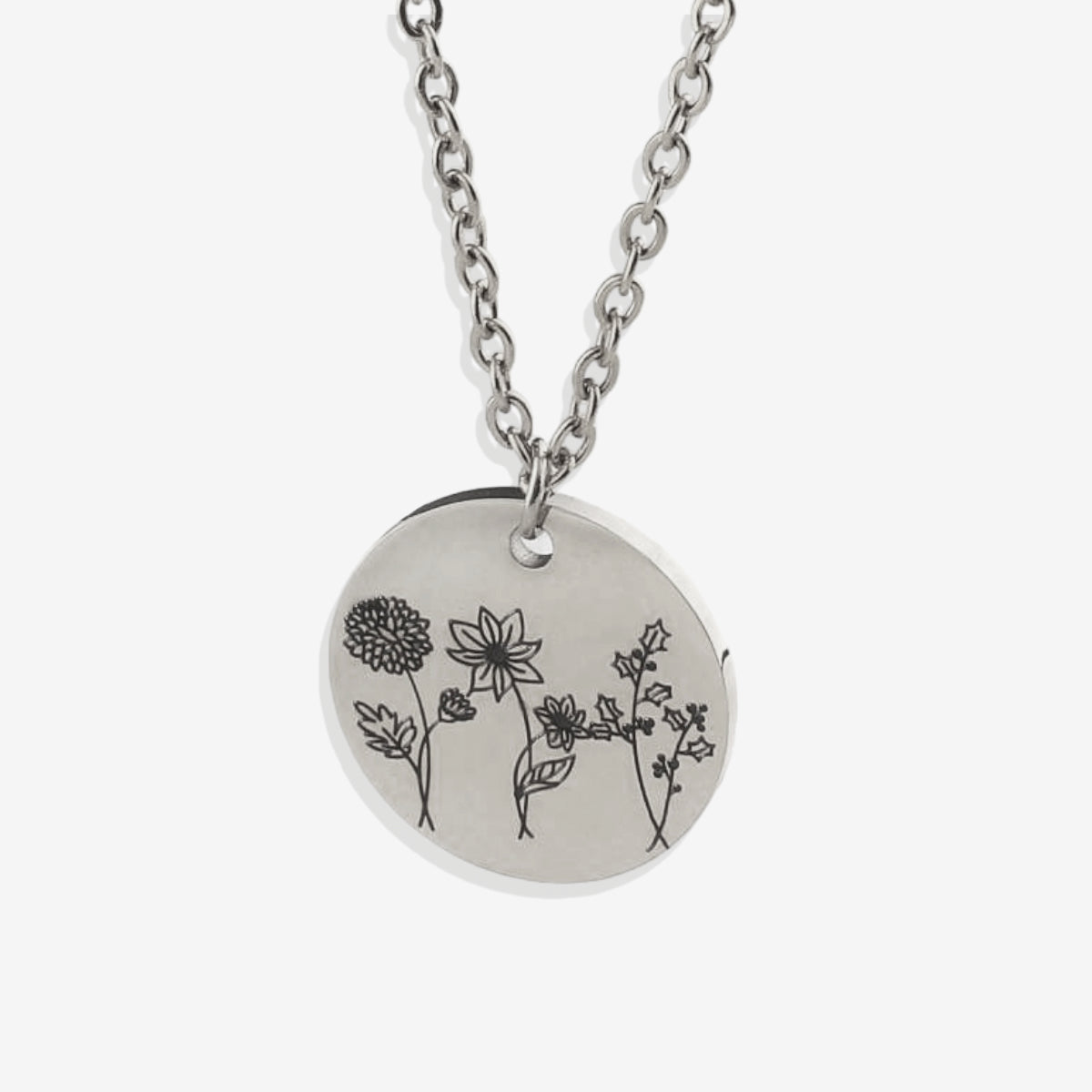 Collier bouquet de fleurs de naissance