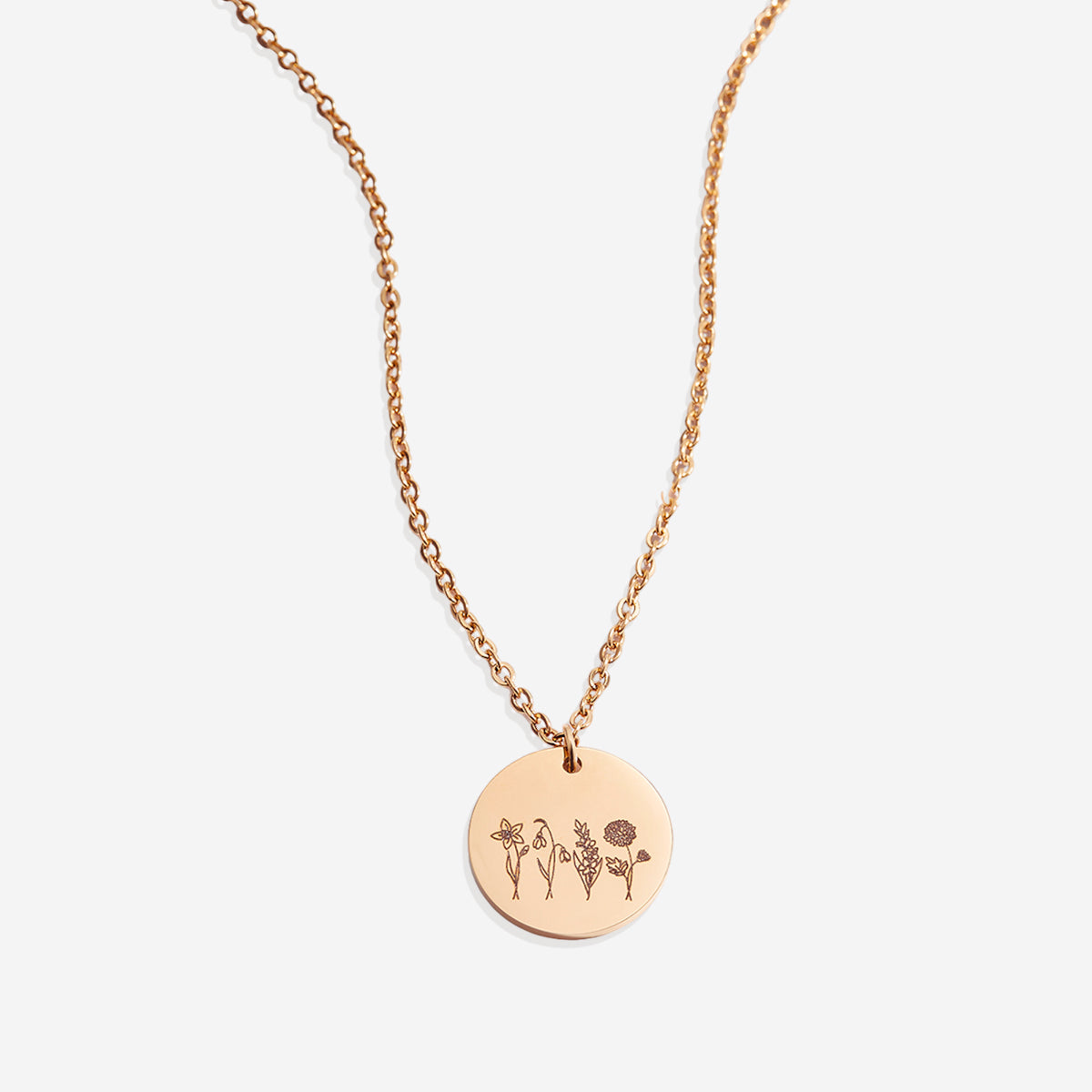 Collier bouquet de fleurs de naissance