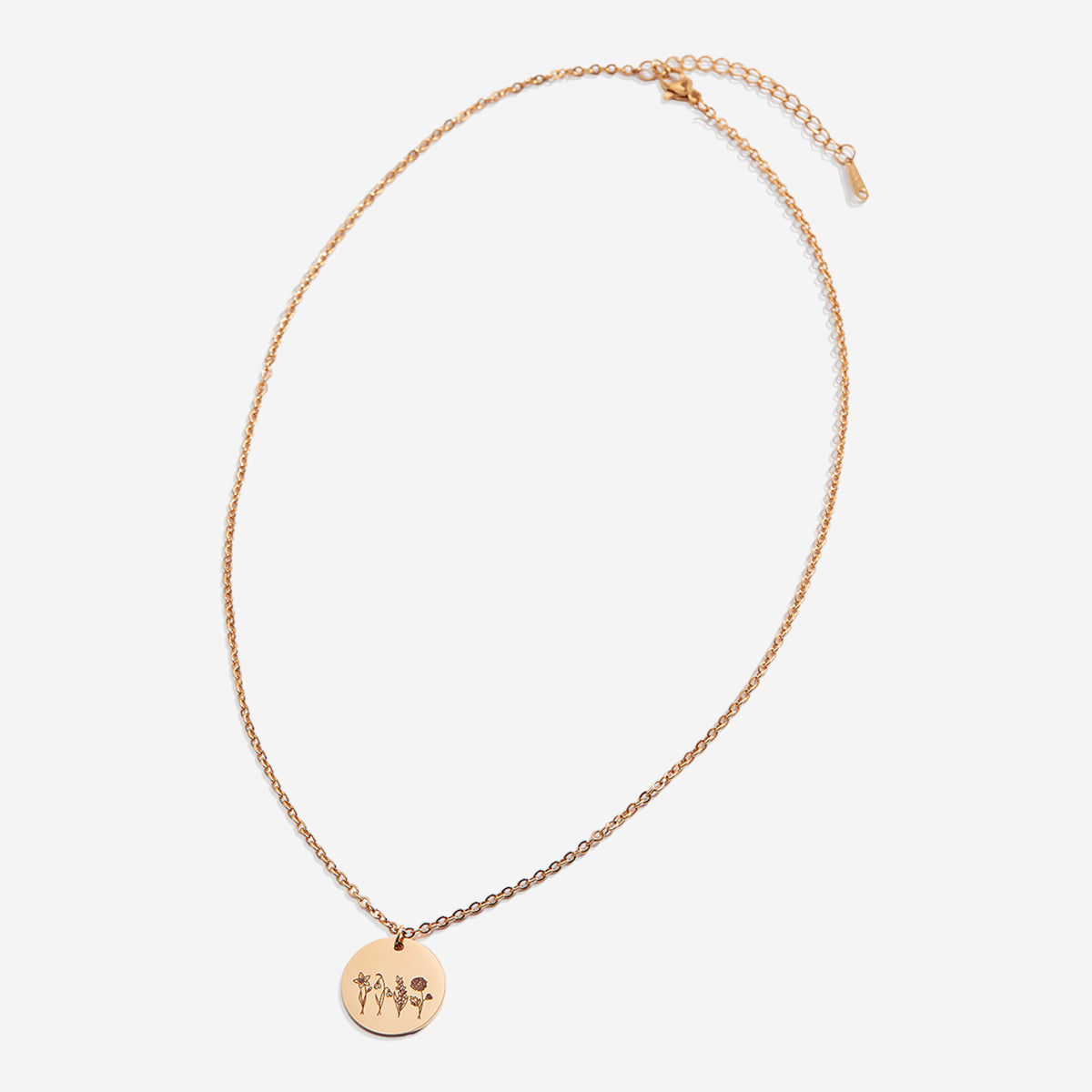 Collier bouquet de fleurs de naissance