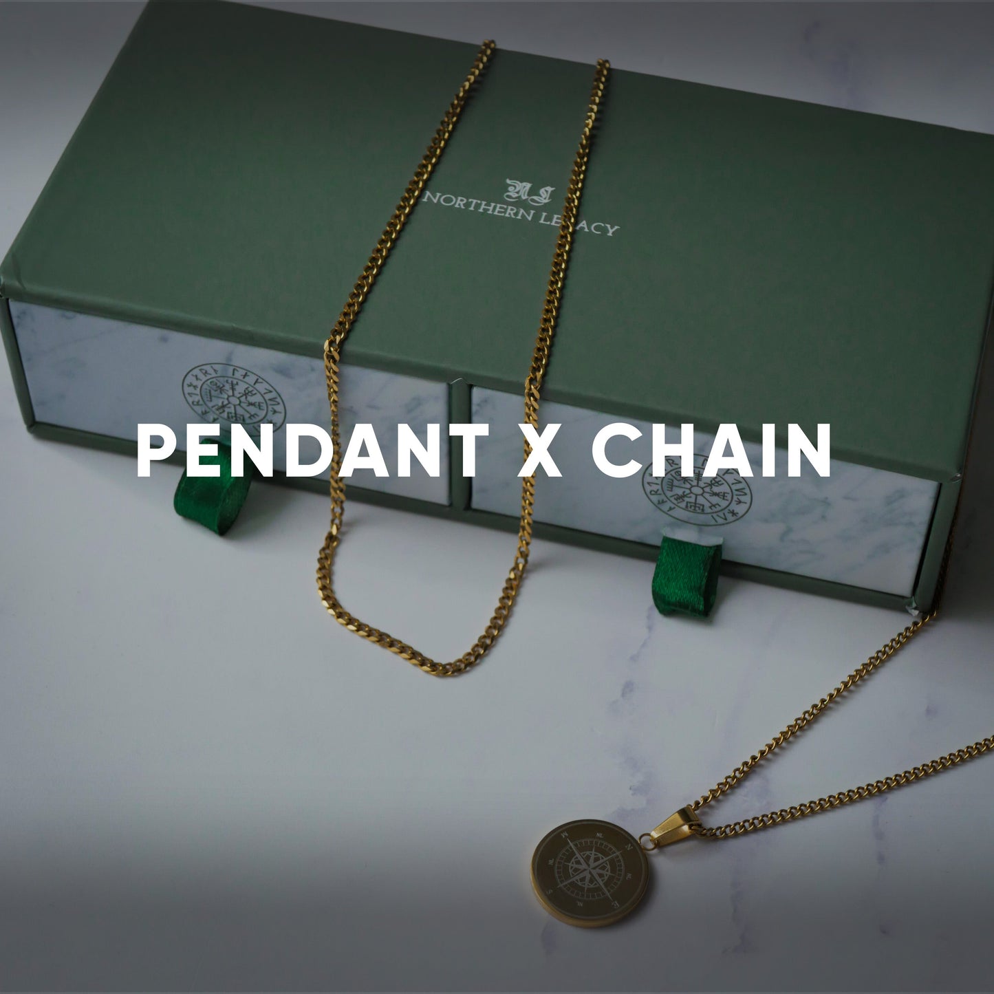 Ensemble boussole + minimaliste - Doré