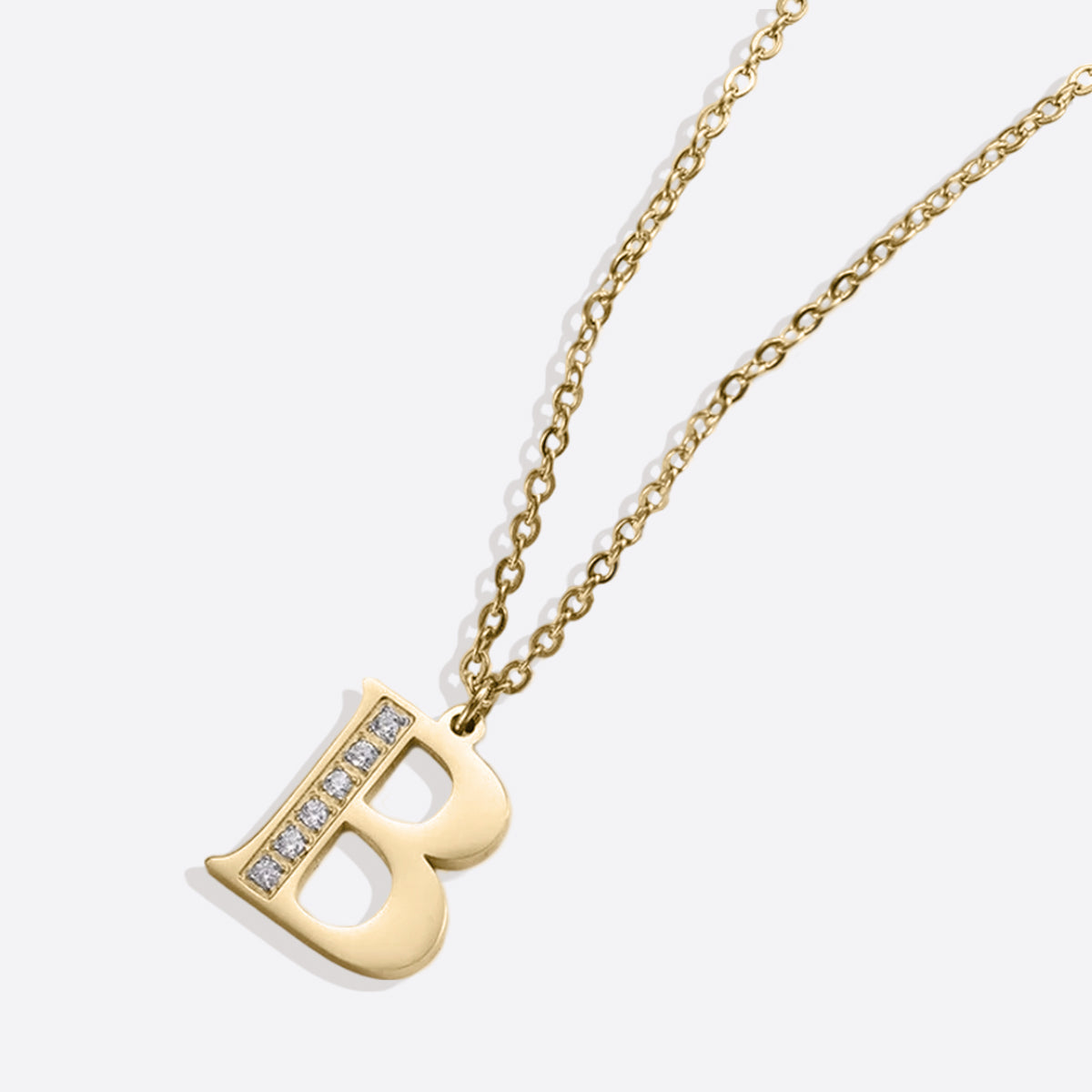 Collier satellite avec lettres en cristal