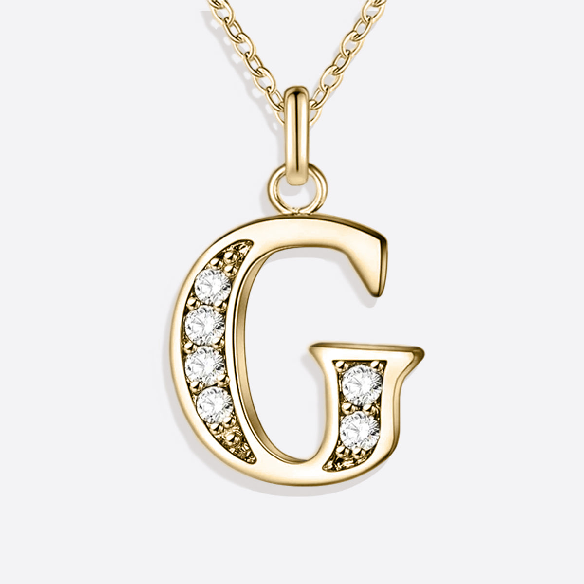 Collier satellite avec lettres en cristal
